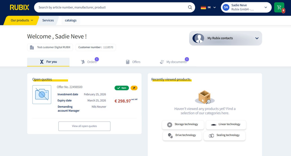 Aperçu du projet Open Quotes Module — Rubix